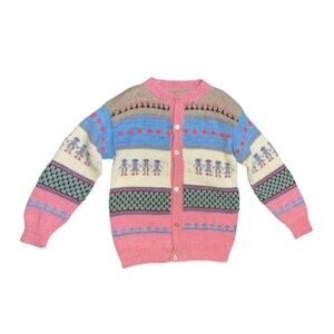 1990's Knit Sweater Cardigan Grandma Core Whimsical Design